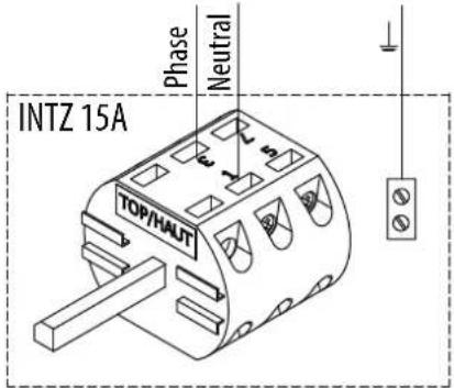Soler & Palau ILHB-ILHT ECOWATT - Wiring of version with INTZ safety switch 1V15 - 1