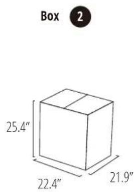 Box 2 25.4" 22.4" 21.9"