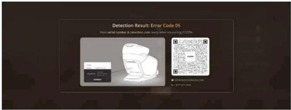 Detection Result: Error Code 05 Have serial number & detection code ready when contacting CC223A SERVICE@CODEDATA.COM TITLE: STT-006