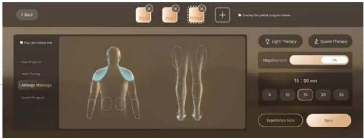 Back Overlay the premsel program below Light Therapy Sound Therapy Negative tons: 0% 15 : 00 min 5 10 15 20 25 Experience Now Faint