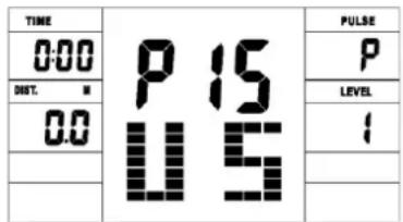 TIME 0:00 DIST. 1 0:0 P 15 11:5 PULSE P LEVEL I I I I
