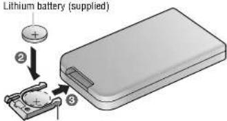 Lithium battery (supplied)