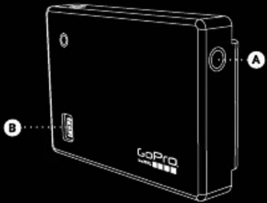 GOPRO Battery BacPac HD HERO3 - When attached to the HERO3 camera: - 1