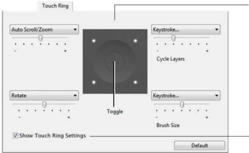 WACOM Intuos5 Touch M - CUSTOMIZING THE TOUCH RING - 1