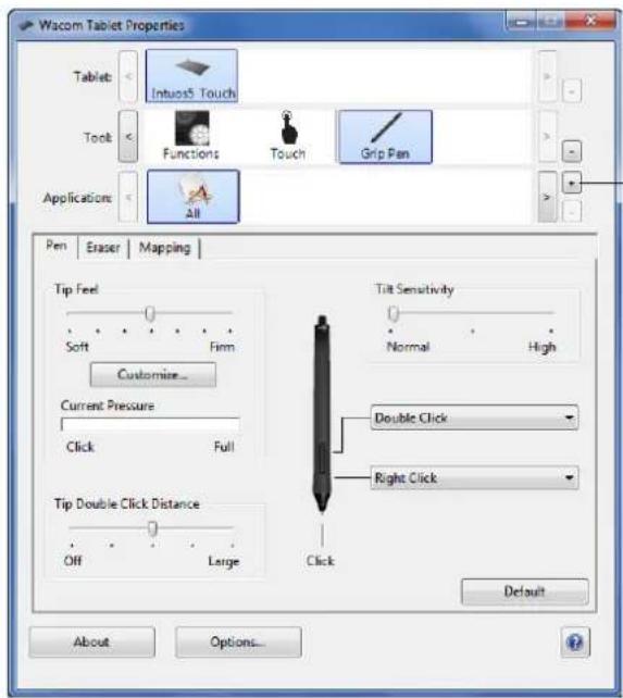WACOM Intuos5 Touch M - CREATING AN APPLICATION-SPECIFIC SETTING - 1