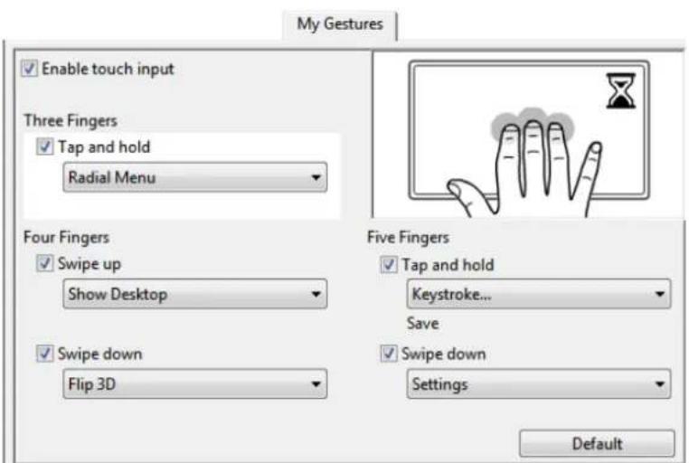 WACOM Intuos5 Touch M - CHOOSING CUSTOM TOUCH FUNCTIONS - 2