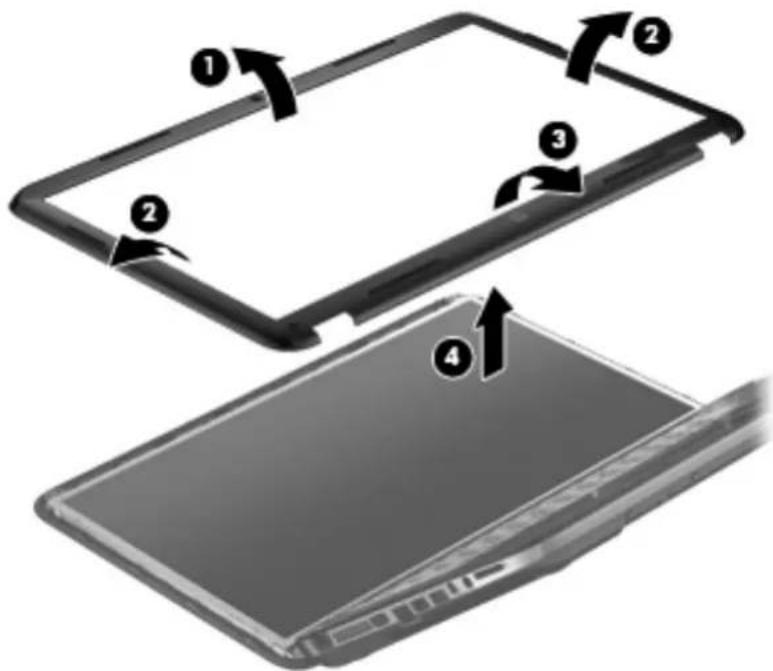 Diagram showing four labeled steps of a device's internal structure, illustrating the process from top to bottom.