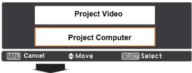 VIEWSONIC PJL6233 - Video / PC selection window - 1