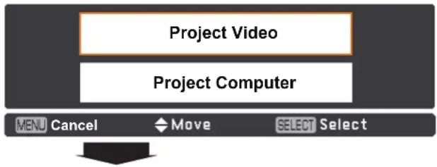VIEWSONIC PJL6233 - Video / PC selection window - 1