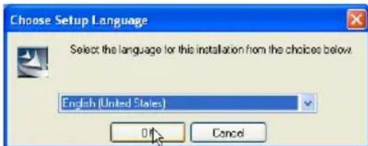 Choose Setup Language Select the language for this installation from the choices below. English (United States) OK Cancel