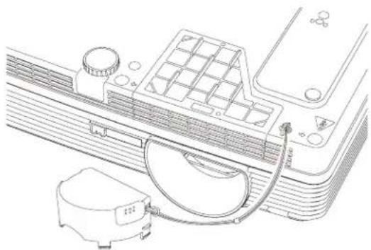 VIEWSONIC PJL6233 - Attaching the Lens Cap - 1