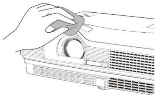 VIEWSONIC PJL6233 - Cleaning the Projector Cabinet - 1