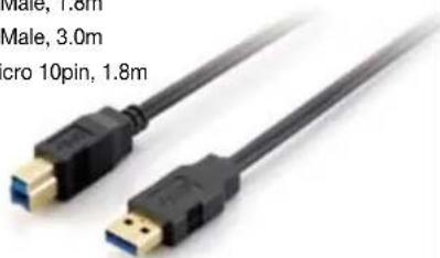 Male, 1.0m Male, 3.0m Micro 10pin, 1.8m