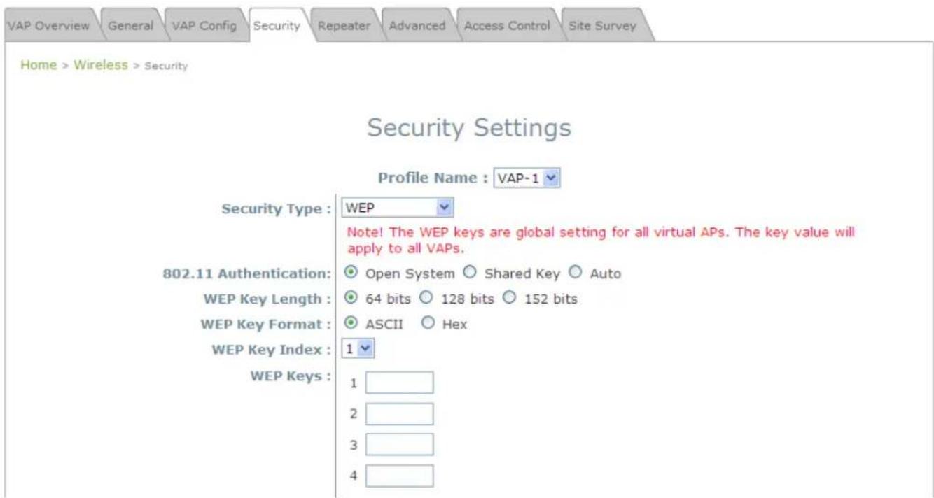 LEVELONE EAP-200 - Step 2: Configure Security Settings for your VAP - 3