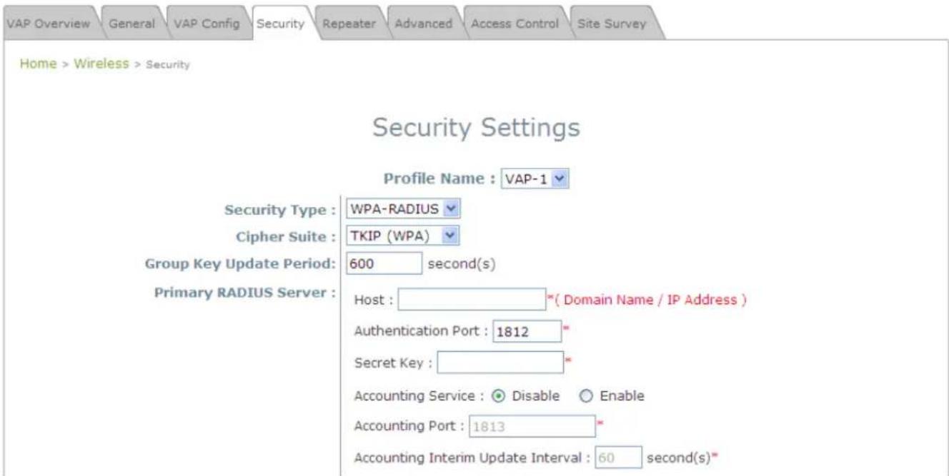 LEVELONE EAP-200 - 7.2.4 Security - 5