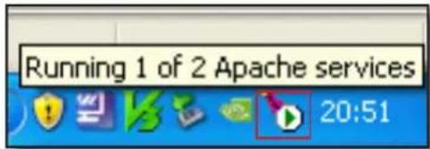 Running 1 of 2 Apache services 20:51