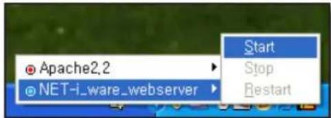 Apache2.2 NET-i_ware_webserver Start Stop Restart