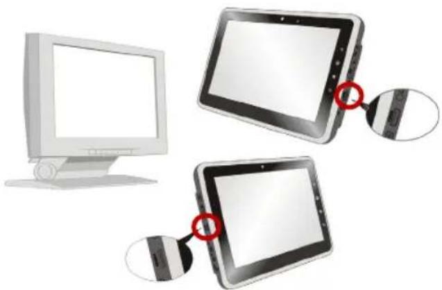 MSI Enjoy 10-028RU - Connecting the External Display Devices to Mini HDMI port - 1