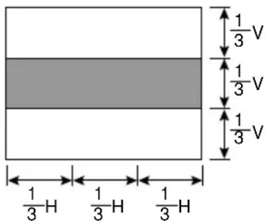 1/3 V 1/3 V 1/3 V 1/3 H 1/3 H 1/3 H