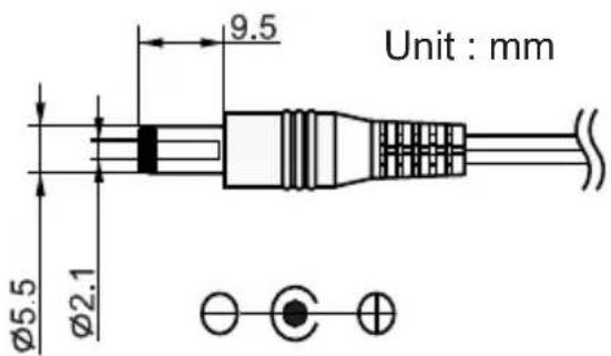 Unit : mm 9.5 Ø5.5 Ø2.1