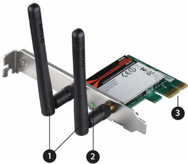 D-LINK DWA-566 - Hardware Overview LEDs - 1