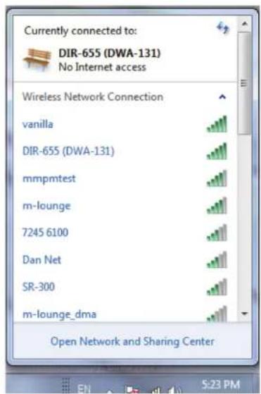 D-LINK DWA-566 - Configure WPA/WPA2 Personal Using Windows® 7 - 2