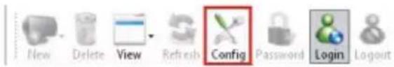 New Delete View Refresh Config Password Login Logout