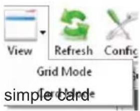 View Refresh Config Grid Mode Simple card