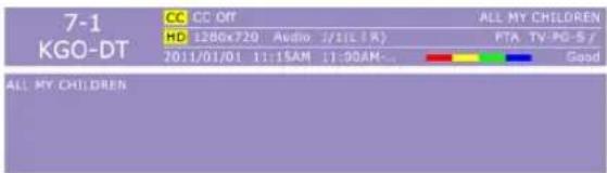 7-1 KGO-DT CC CC OFF ALL MY CHILDREN HD 1280x720 Audio /J1L (A) PTA TV-PG-S / 2011/01/01 11:15AM 17:00AM- Good ALL MY CHILDREN