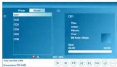 Photo Music CD1 CD2 CD3 CD4 CD5 CD6 CD7 CD8 0 901 (000) CD1 Title: Artic Album: Heart: 80 Poles: 0.00x Stay: 00:00 00:00 Total size: 100 MB Unused size: 757.4MB