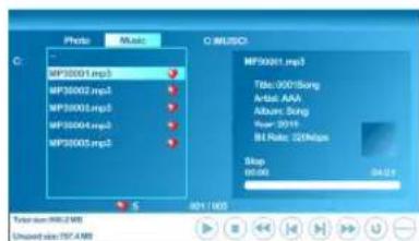 Photo Music C: MP30001.mp3 MP30002.mp3 MP30001.mp3 MP30004.mp3 MP30005.mp3 O MUSIC MP30001.mp3 Title: 0001Song Artist: AAA Album Sing Year: 2019 Bit Ratio: 68.9bps Stop 00:00 54:22 801 / 100% Video size: 98.2 MB Unused size: 157.4 MB