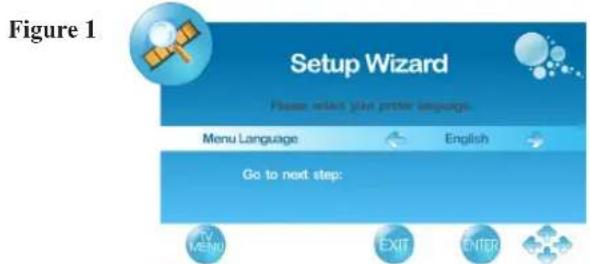Figure 1 Setup Wizard Please select giant profile language. Menu Language English Go to next step: MENU EXIT ENTER