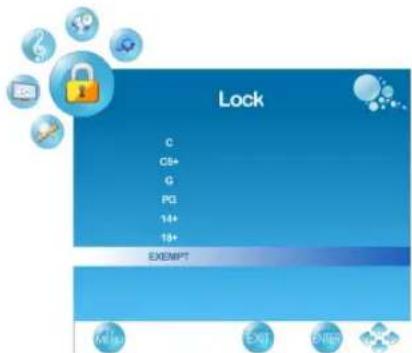 Lock C G+ G PG 14+ 18+ EXEMPT