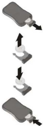 VIEWSONIC EP4602T - Replace remote control battery - 1