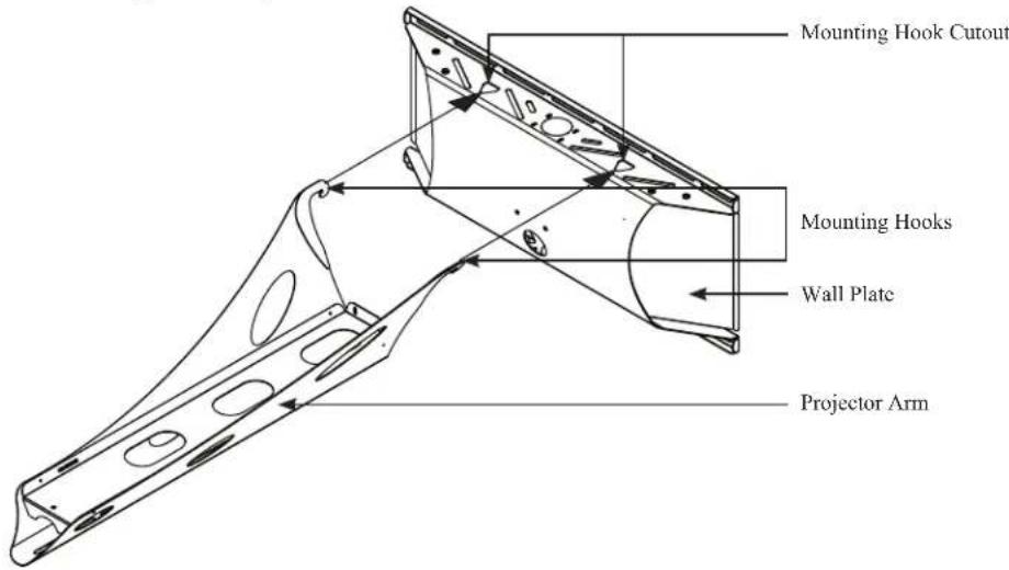 Mounting Hook Cutout Mounting Hooks Wall Plate Projector Arm