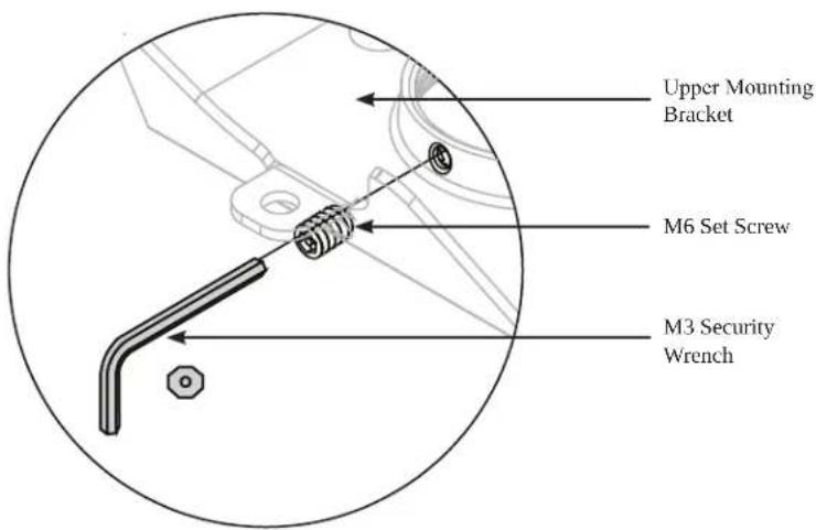 Upper Mounting Bracket M6 Set Screw M3 Security Wrench