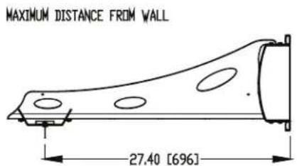 MAXIMUM DISTANCE FROM WALL 27.40 [696]