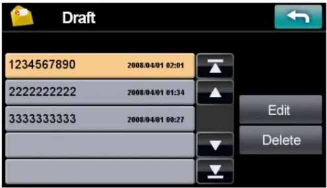 Draft 1234567890 2008/04/01 02:01 2222222222 2008/04/01 01:34 3333333333 2008/04/01 00:27 Edit Delete