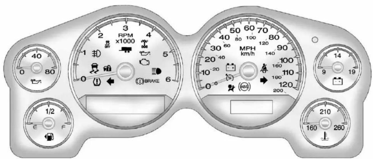 CHEVROLET Silverado Hybrid (2012) - WarningLights, Gauges,and Indicators - 1
