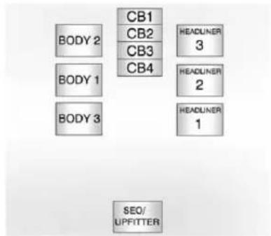 CHEVROLET Silverado Hybrid (2012) - CenterInstrumentPanel FuseBlock - 1