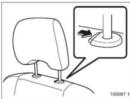 SAAB 9-2X (2006) - ■Head restraint adjustment - 1
