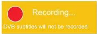 Recording... DVB subtitles will not be recorded