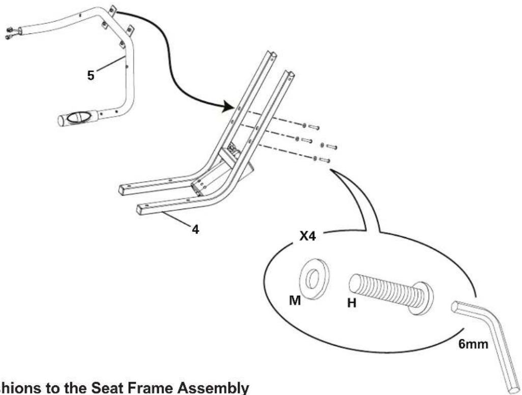 5 4 X4 M H 6mm hions to the Seat Frame Assembly