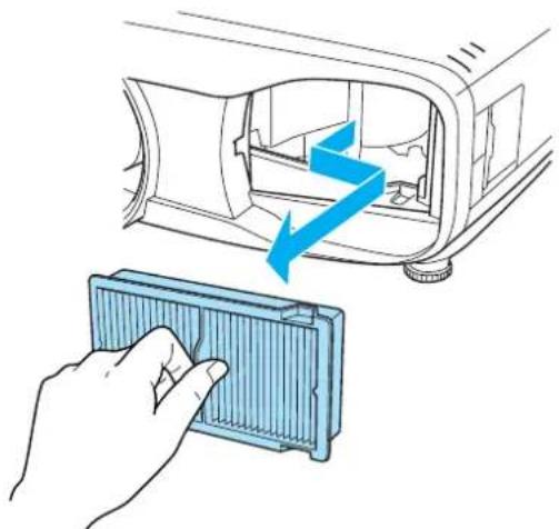 EPSON EH-TW8100W - Replacing the air filter - 3