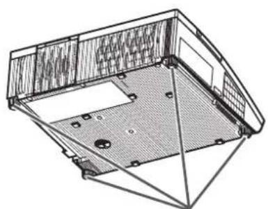 HITACHI CP-A100W - De projectiepositie aanpassen - 1