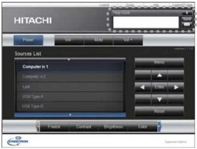 HITACHI CP-D27WNEF - Help Desk-venster - 1
