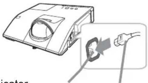 HITACHI CP-D27WNEF - De stroomtoevoer aansluiten - 1