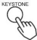 HITACHI CP-S210W - Druk op de KEYSTONE-knop. - 1