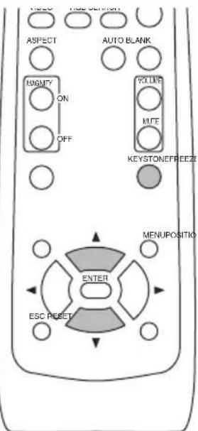 ASPECT MAGMY ON OFF AUTO BLANK POME MITE KEYSTONEFREEZI MENUPOSITION ENTER ESC PEBET