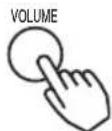 HITACHI CP-S210W - Druk op de VOLUME-knop. - 1
